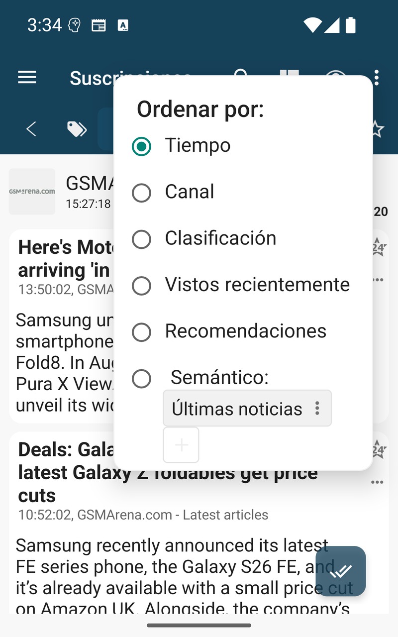 Una lista de recomendaciones hecha con el historial de lectura