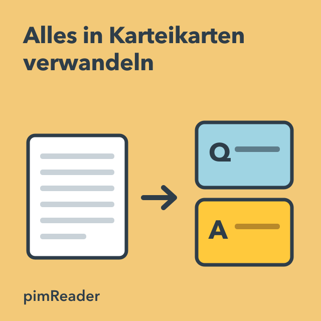 Verwandle jeden Artikel, jedes Buch oder jede Notiz in Karteikarten