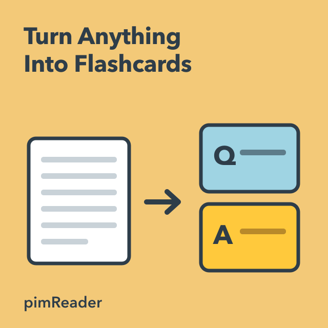 Gjør en hvilken som helst artikkel, bok eller notat om til flashcards
