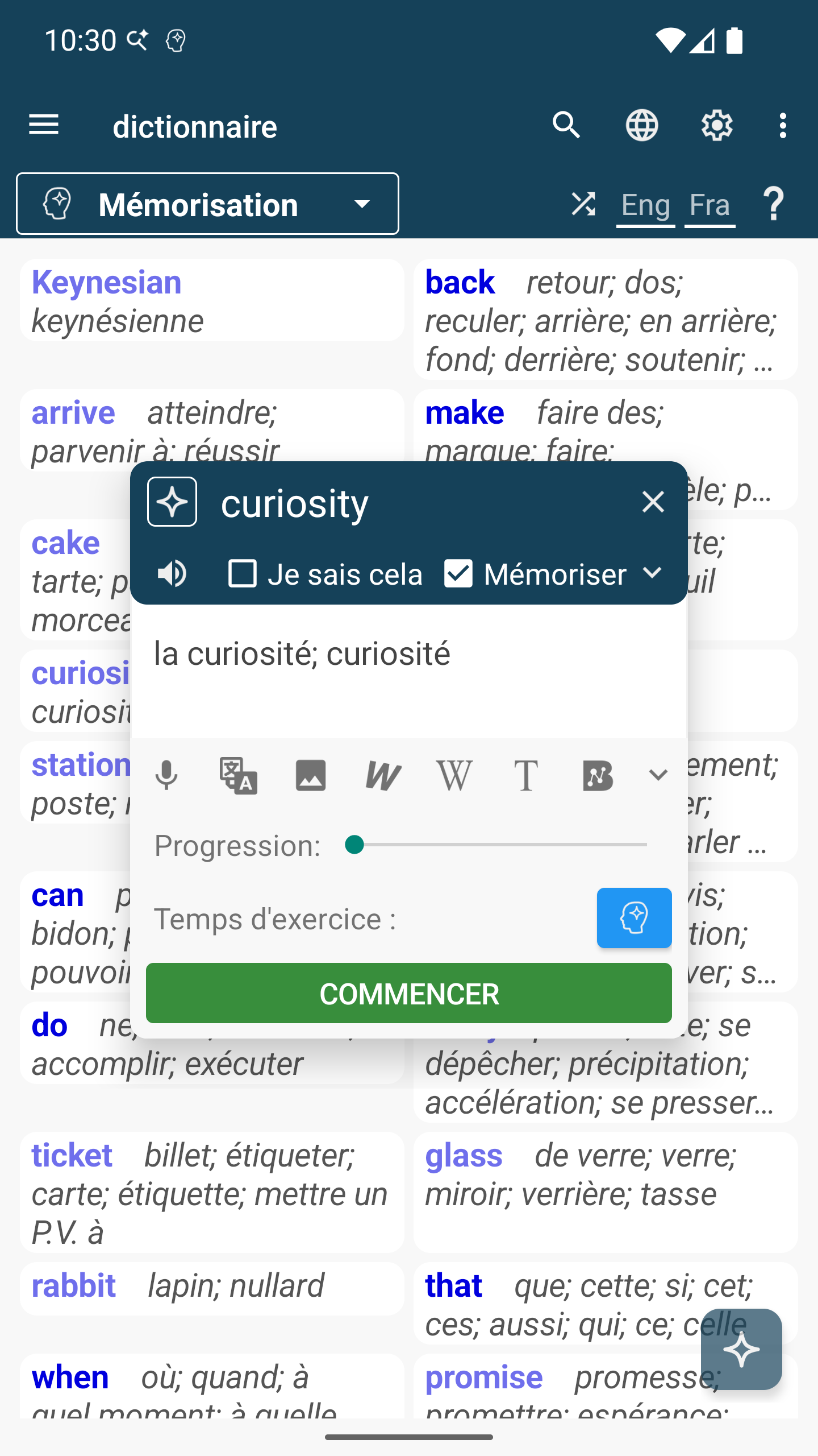 Memorize word