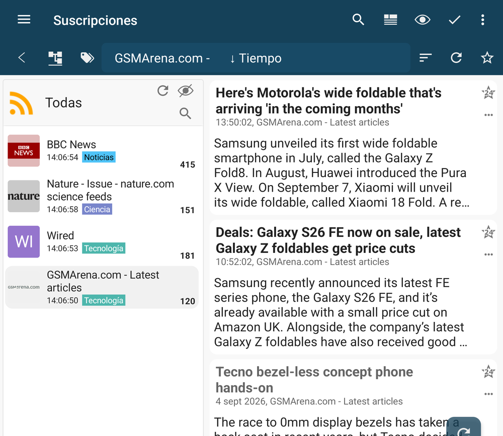 Feeds sorted by relevance rather than by time