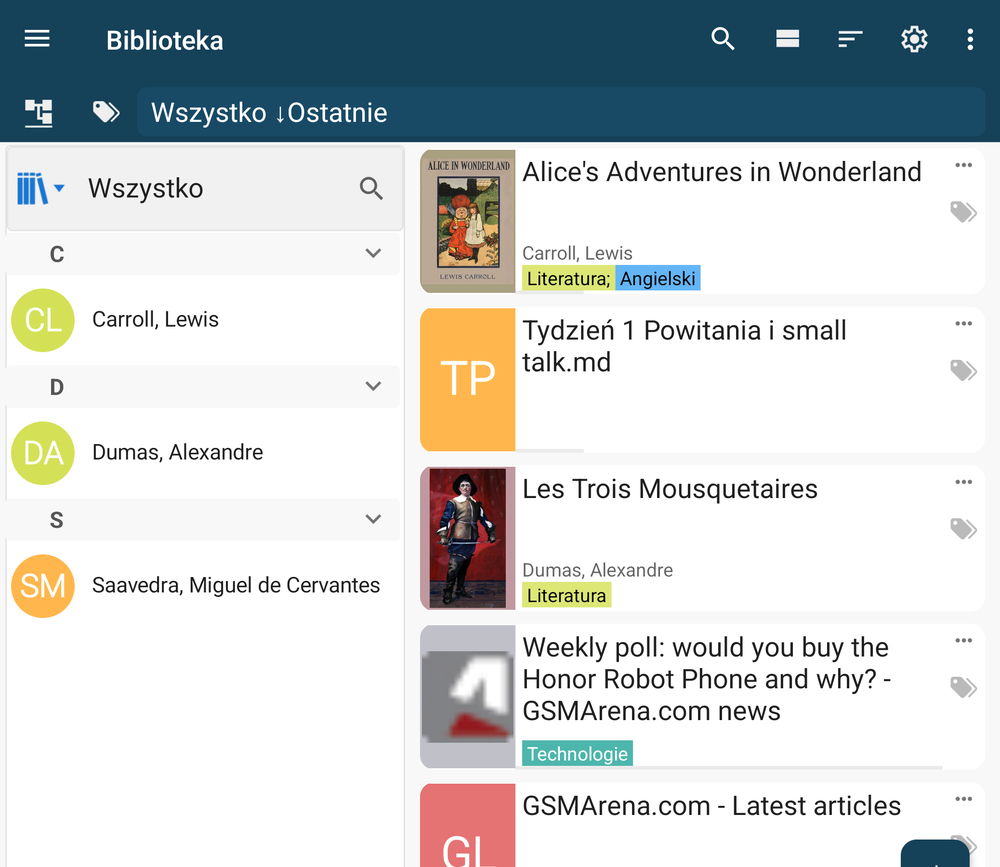 Textbooks and generated lesson books in one library
