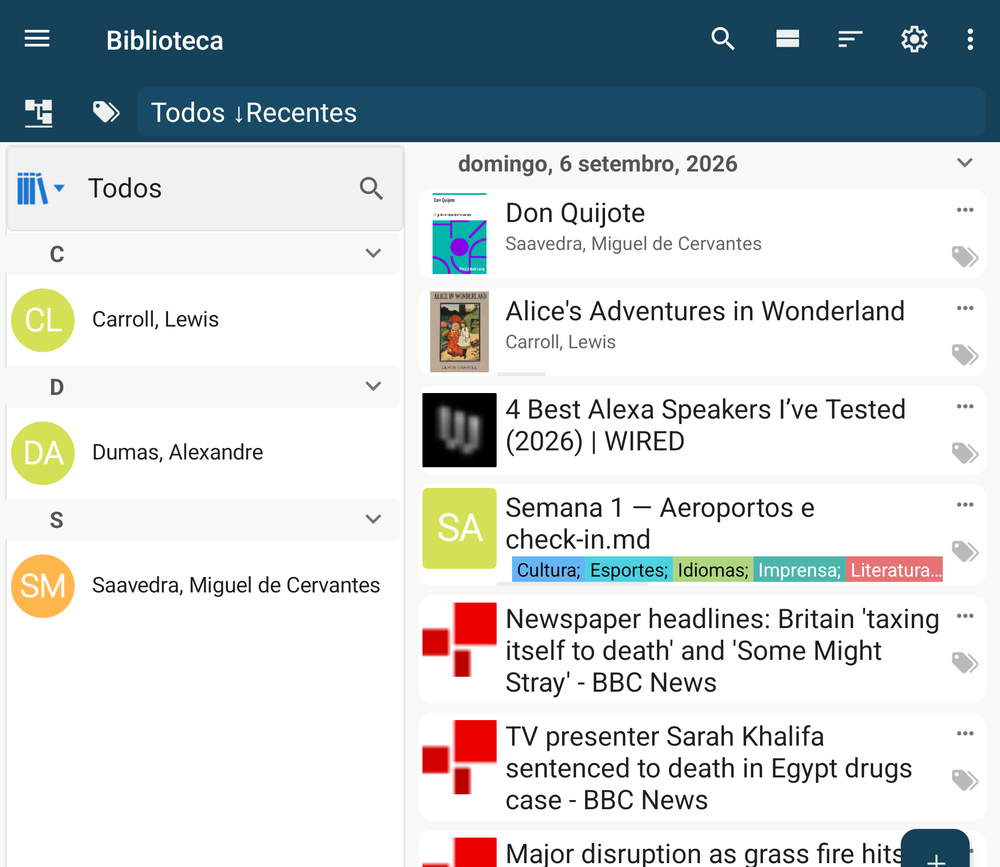 Textbooks and generated lesson books in one library