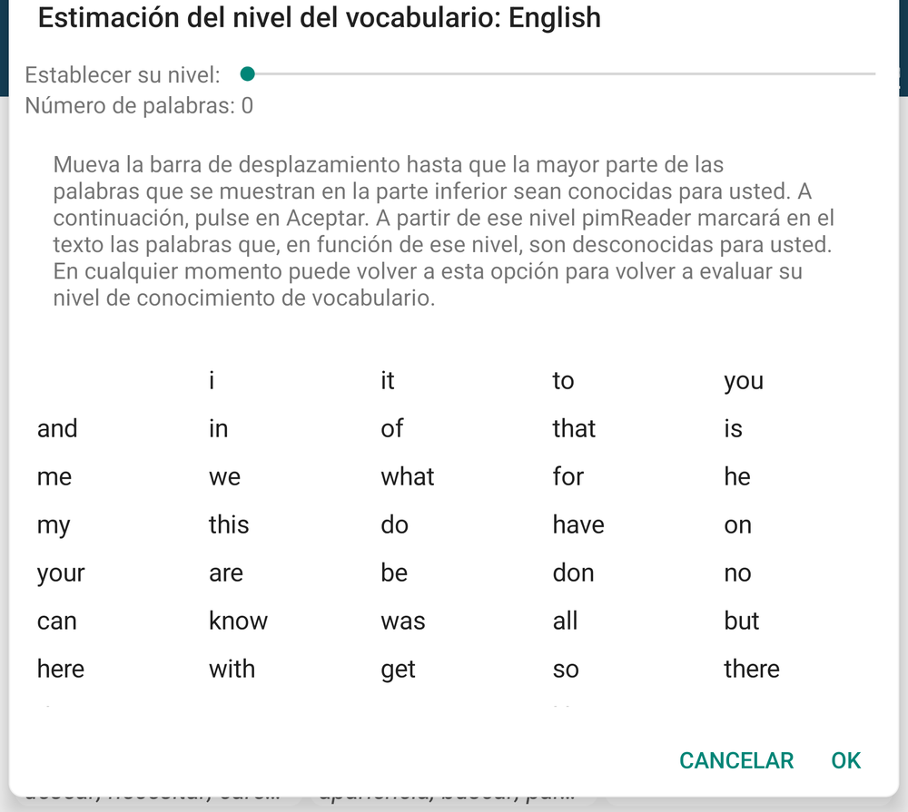 Estimating your vocabulary from a frequency list