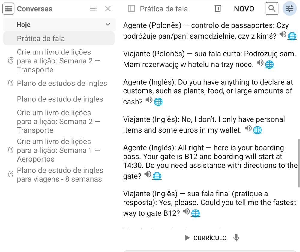 A voice session working from words that are due