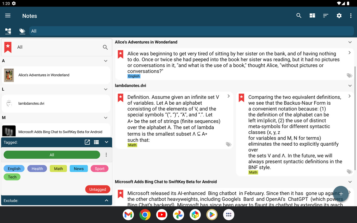 Organize with pimReader